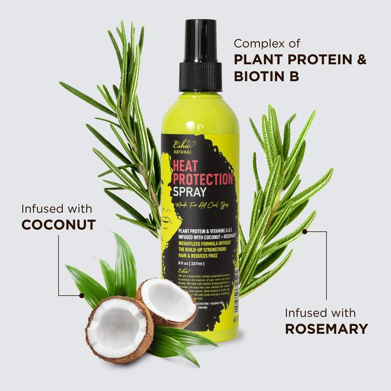 ESHA Natural Heat Protection Spray with Coconut and Rosemary for Curly Hair Types