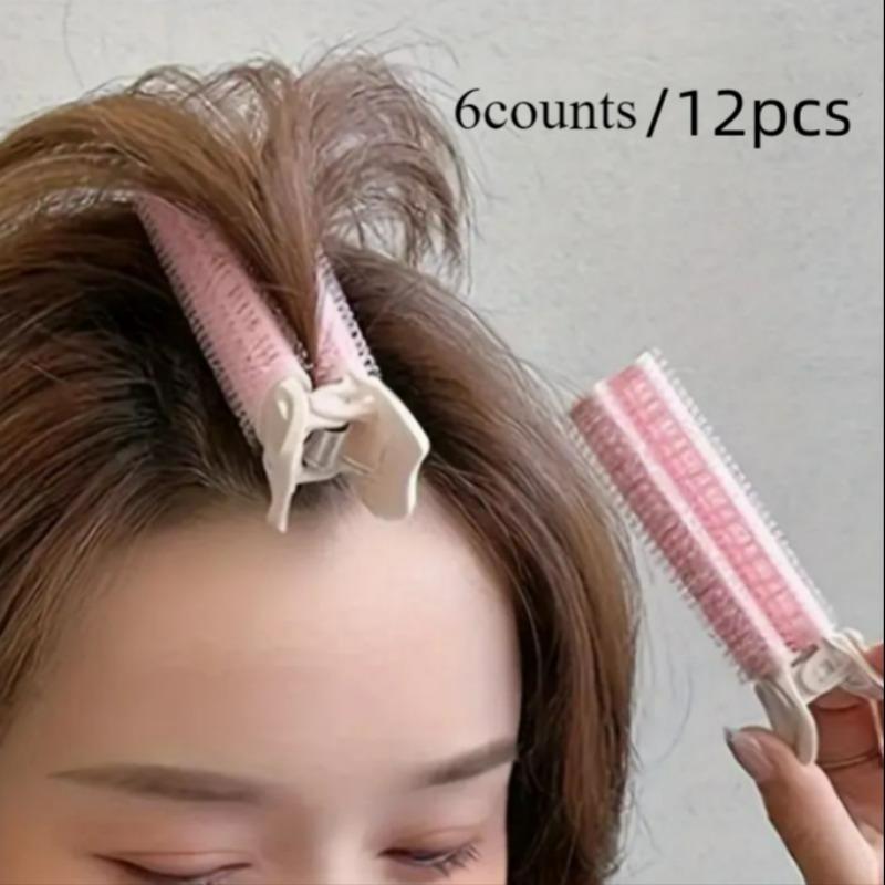 Hair Root Fluffy Clip, 6 Counts 12pcs set Hair Root Self Grip Hair Clip, Heatless Hair Styling Tool for Women & Girls, Hair Styling Accessories