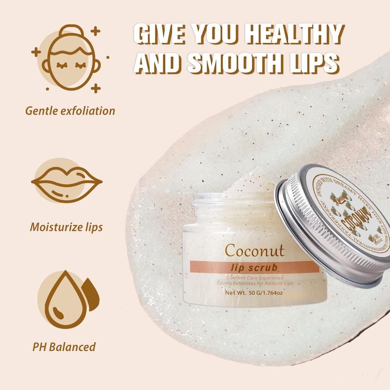 Natural Lip Scrub, Moisturizing Lip Scrub, Gentle Exfoliating Lip Scrub, Hydrating Lip Care Product for Women & Girls