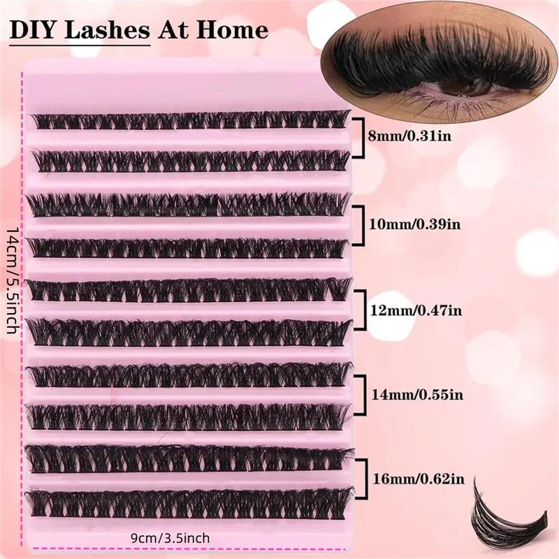 Natural Look Eyelash Extensions, 1 Box Individual False Eyelashes, Reusable Eyelash Clusters, Self Grafting Curl Eyelashes, Eye Makeup Tool for Women, Christmas, Christmas Gift