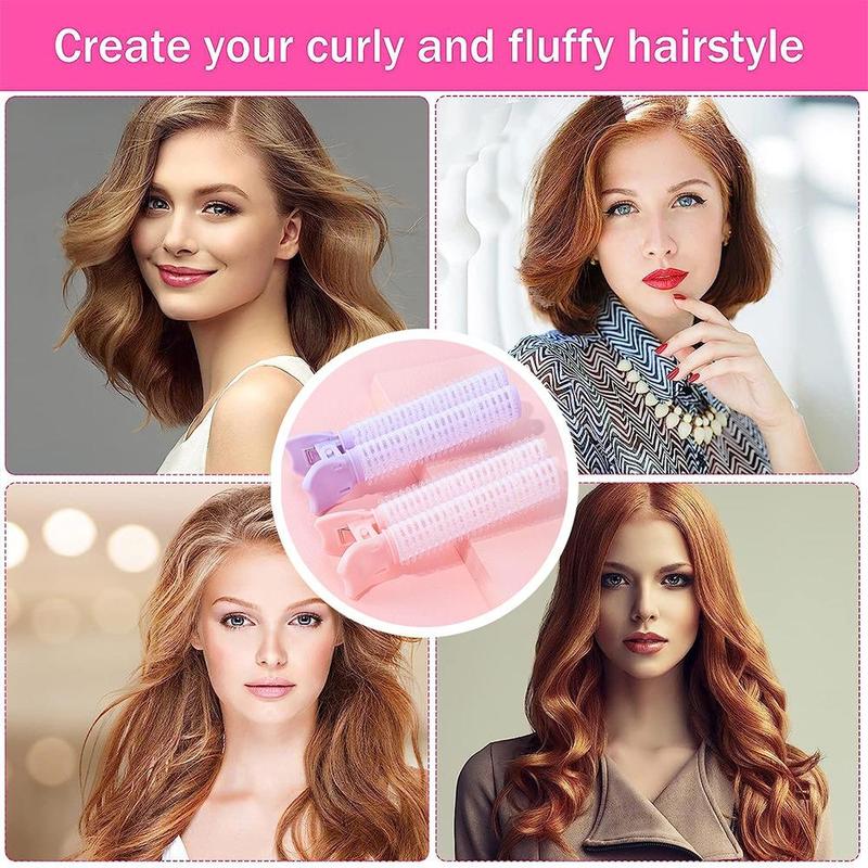 4pcs Self-adhesive Hair Curling Roller, Heatless Hair Curler Set, Hair Styling Clip For Women & Girls