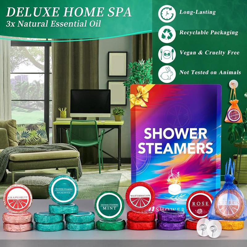 Shower Steamers  - 21s Shower Bombs Birthday Gifts for Women Essential Oil, Nasal, Self Care Spa Gifts for Women, Christmas Gifts for Mom, Stocking Stuffers for Women