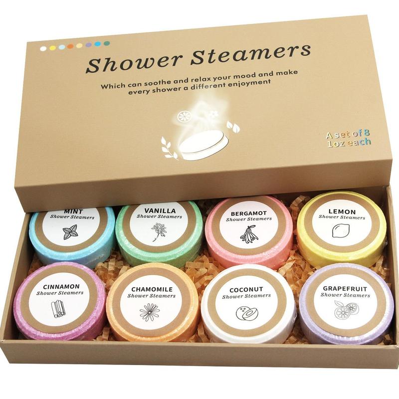 Shower Steamers for Christmas Gift, 8 Scents Shower Steamers for Women, Gifts for Women, Birthdays Gifts, Elegant Packaging for Gifting, Home Spa Self Care Relaxation Stress Relief