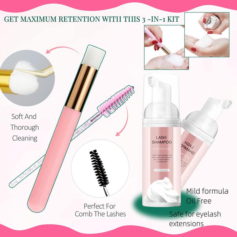 Mixed Length Individual False Eyelashes Kit, Natural Look Eyelash Extensions with Lash Bond and Seal & Remover & Tweezers & Brush & Headbands & Wristbands, Etc. Self Grafting Curl Eyelashes, Eye Makeup Enhancement False Eyelashes