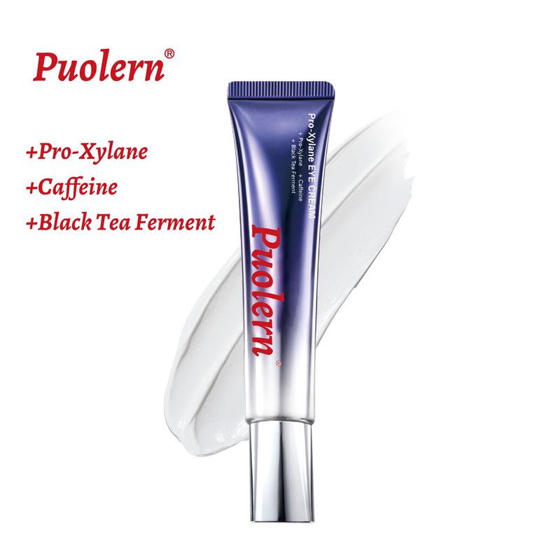 Puolern Pro-Xylane Eye Cream Wrinkle Eraser Massaging Eye Cream, Caffeine Firming Massaging Eye Cream, For Smooth Fine Lines, Puffiness and Bags Under Eyes