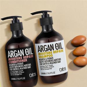 Cab's Argan Oil Repair Shampoo Conditioner Set, Thickening Treatment  - Best Gift for Damaged, Frizzy, Thinning or Color Treated Hair 16.9 fl oz