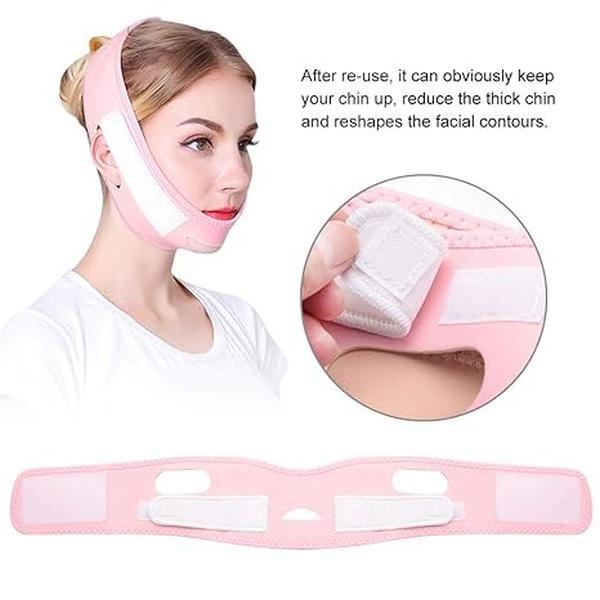 Double Chin Reducer, Face Slimming Strap V Line Lifting Face Belt Bandage Face Strap Face Skin Care Remove Double Chin Facial Care Tool With Adjustable Stick Strap For Face