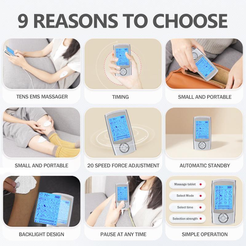 Portable Electric Pulse Muscle Massager, 16 Mode Electronic Impulse Muscle Massage Machine, Vibration Beauty Instrument