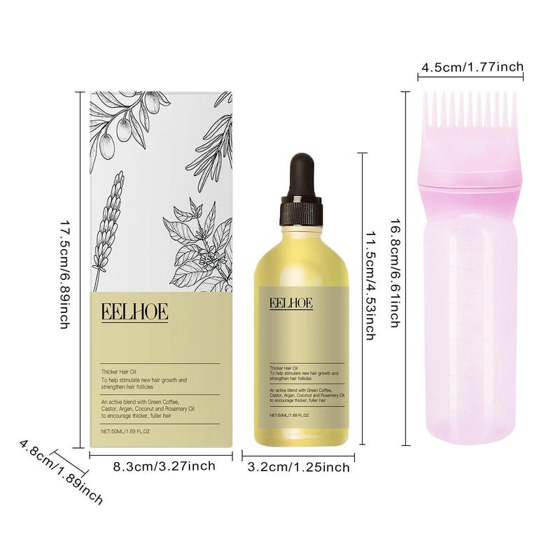 Rosemary Hair Oil Kit, Hair Care Oil for Dry & Damaged Hair, Moisturizing Hair Oil for Smoothing Frizzy Hair, Hair Care Product for Women & Men, Christmas Gift