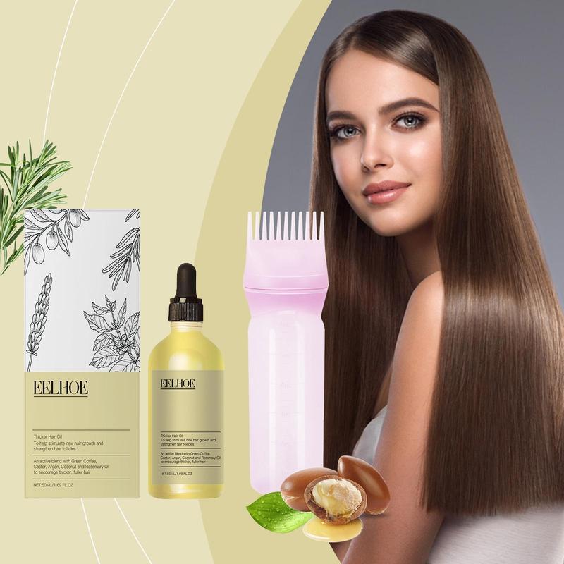 Rosemary Hair Oil Kit, Hair Care Oil for Dry & Damaged Hair, Moisturizing Hair Oil for Smoothing Frizzy Hair, Hair Care Product for Women & Men, Christmas Gift