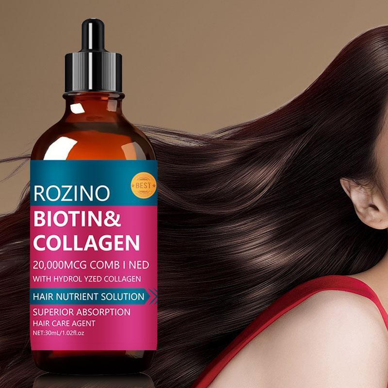 30ml Biotin & Collagen Hair Essence Oil,  Moisturizing Hair Essential Oil for Smoothing Fizz & Damage Hair, Comfort Haircare Beauty Gifts, Summer Gift