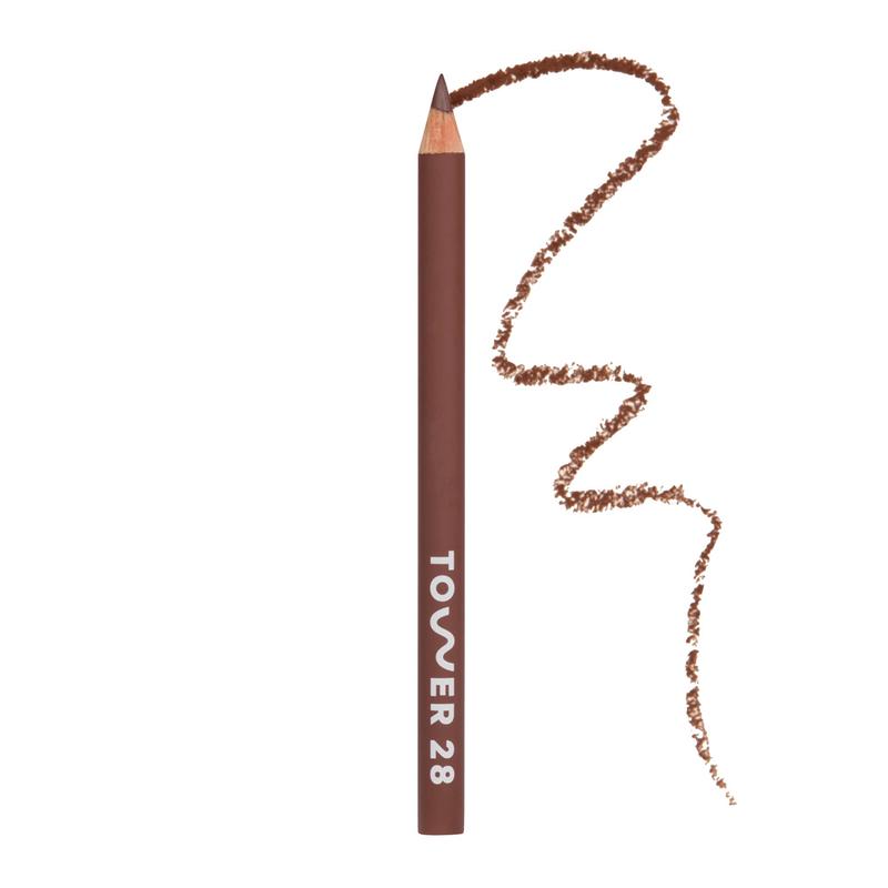 Tower 28 OneLiner Lip Liner + Eyeliner + Cheek Pencil - Creamy, Non-Drying, Matte Liner - Vegan, Clean, Cruelty-Free Lipliner Makeup