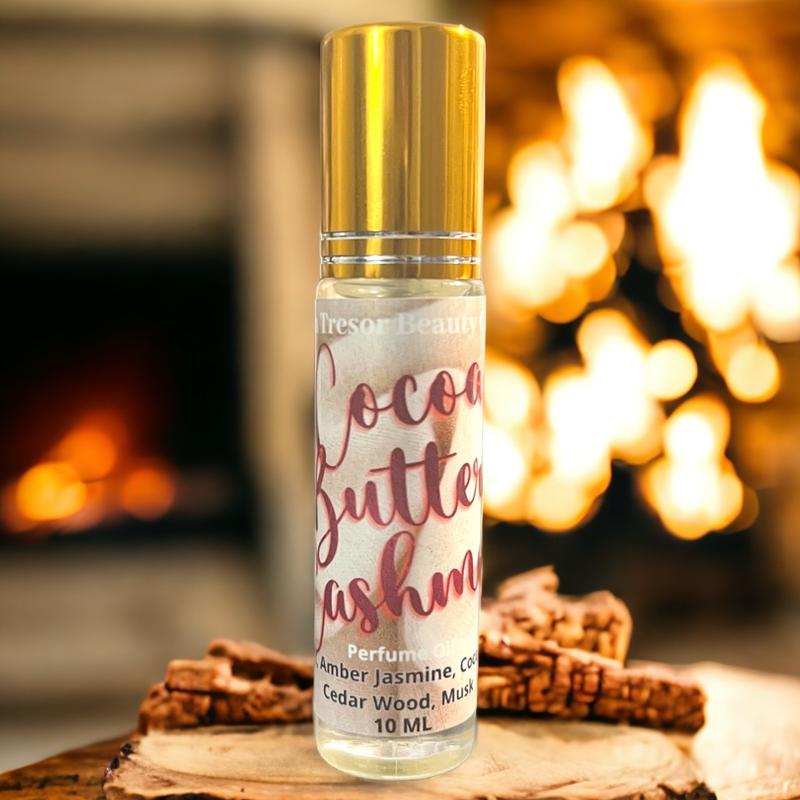 Cocoa butter cashmere body oil roll-on, natural, cruelty free, vegan friendly Women Woody Unisex Scent, Scented, Floral, Vanilla, Jasmine, sandalwood sandalwood perfume