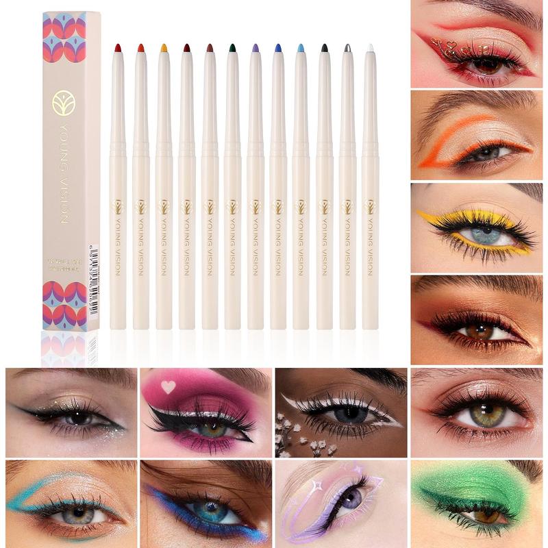 Long Lasting Rotating Eyeliner Pencil, 1 Count Quick Drying Eyeliner Pen, Easy To Apply for Eye Makeup, Professional Daily Makeup Accessories