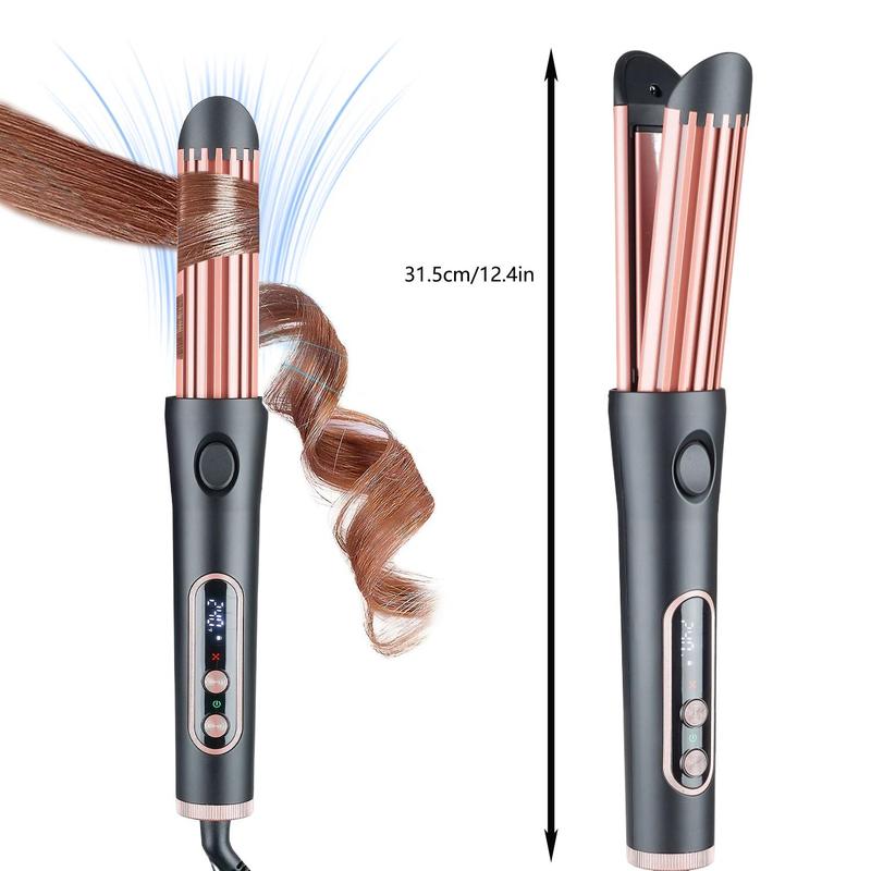 Curling Tong, 1 Count Hair Curling Iron with 5 Temperatures, Hair Straightener, Portable Hair Styling Tool for Home & Travel Use