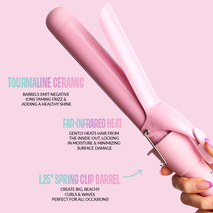 Party Pink 1.25” Spring Curler - For Smooth & Frizz-Free Hair