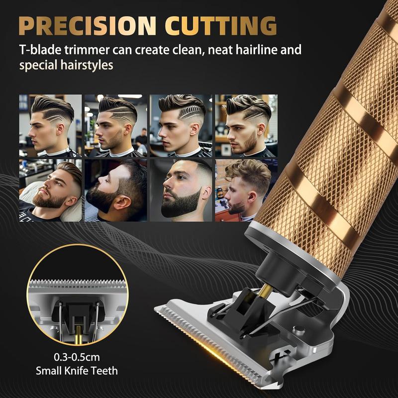 Hair Trimmer & Beard Trimmer for Men Professional, Electric Razor Shavers for Men, Zero Gapped T Blade Edgers Liners, Barber Clippers for Hair Cutting Mustache Facial, Mens Gifts