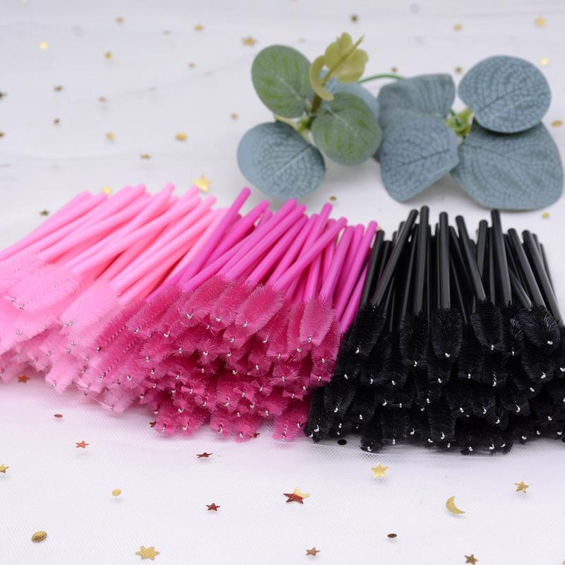 150pcs Mixed Color Eyelash Extension Brush, Disposable Eyelash Brushes, Professional Makeup Tools for Women