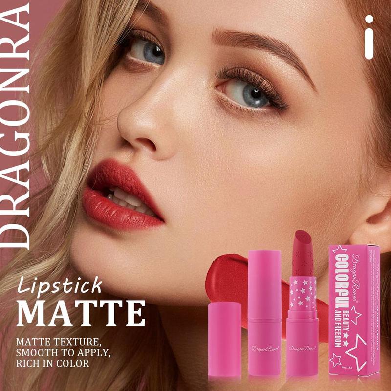 Matte Lipstick (1 Box), Waterproof Matte Lip Balm, Long Lasting Easy Coloring Lip Sticks, Suitable for All Occasions Lip Makeup, Girls and Women Makeup Accessories