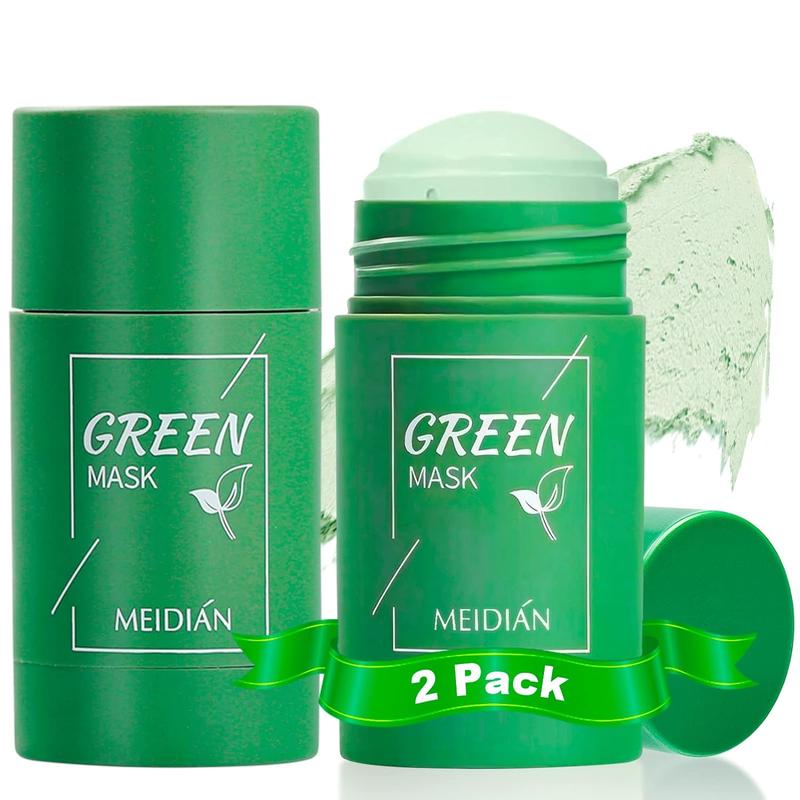 2 Pack Green Clay Mask Stick,Blackhead Remover Mask,Natural Green Tea Extract,Deep Cleanse Green Clay Mask Cleansing Skincare