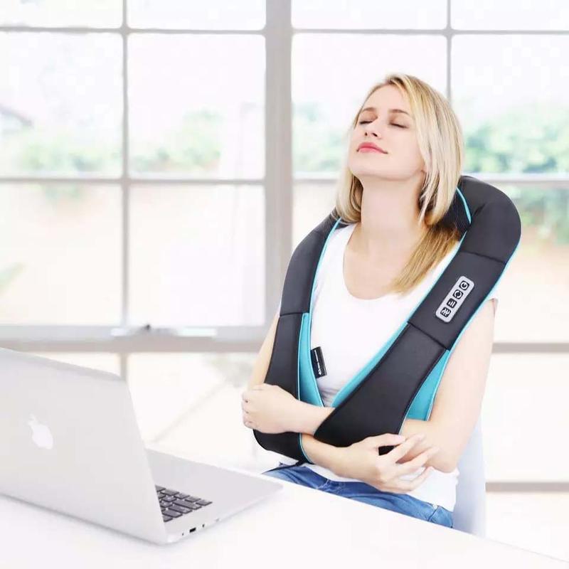 Shiatsu Back Shoulder and Neck Massager with Heat for Deep Therapy and Comfort