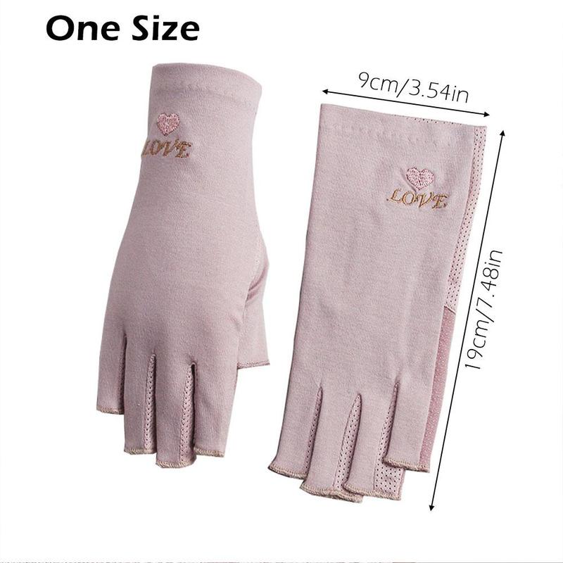 Half Finger Nail Polish Gloves, 1 Pair UV Protection Fingerless Gloves, Manicure & Pedicure Tools