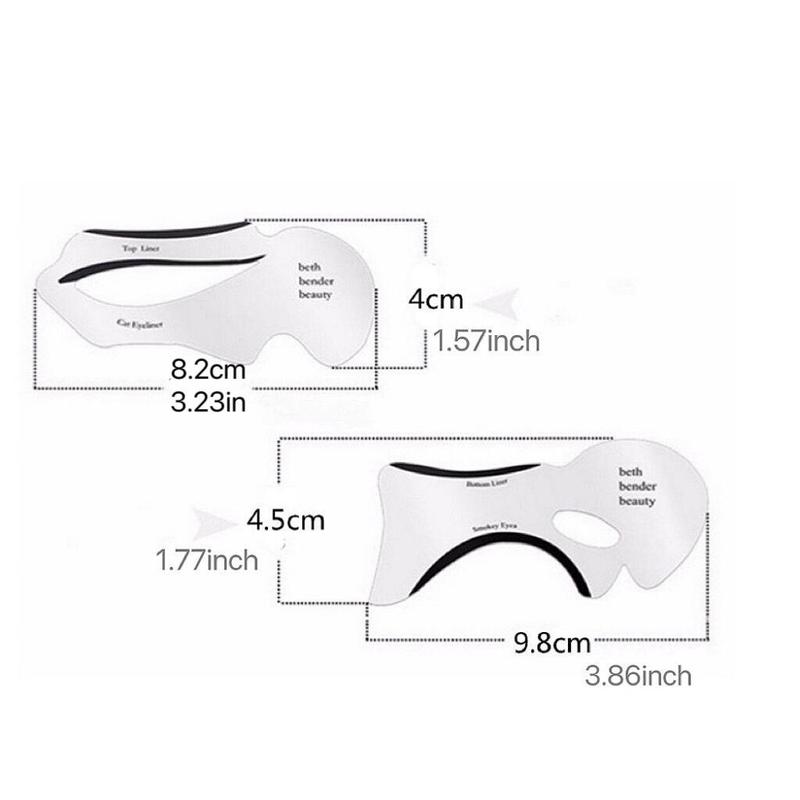 2pcs Clear Eyeliner Stencil, Reusable Eye Makeup Aid Tool, Professional Makeup Tools for Women