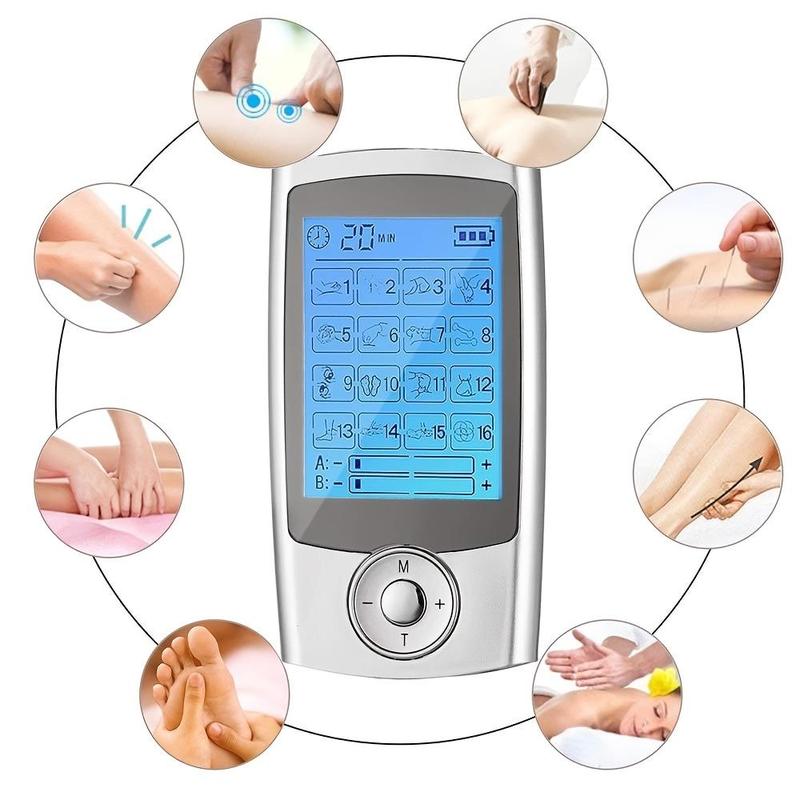 Portable Electric Pulse Muscle Massager, 16 Mode Electronic Impulse Muscle Massage Machine, Vibration Beauty Instrument