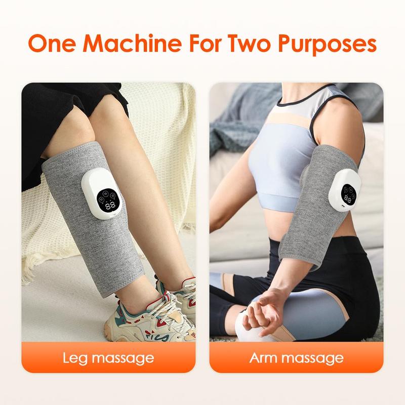 Smart Leg Massager, 4-speed Massage & 3-speed Hot Compress Leg Massager, Electric Leg Massager, USB Rechargeable Leg Massage Tool