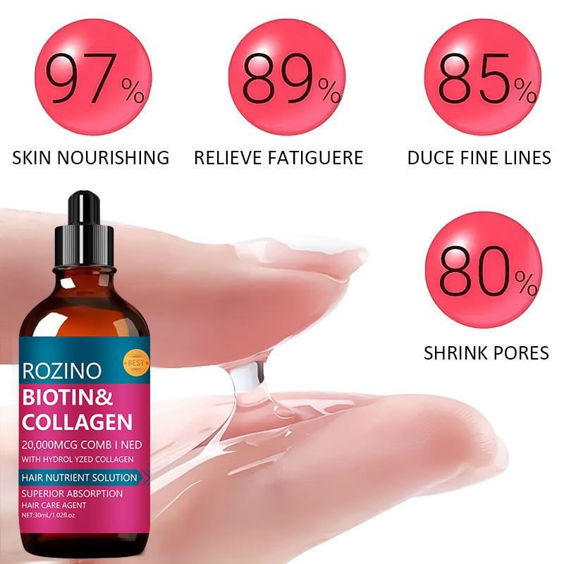 30ml Biotin & Collagen Hair Essence Oil,  Moisturizing Hair Essential Oil for Smoothing Fizz & Damage Hair, Comfort Haircare Beauty Gifts, Summer Gift