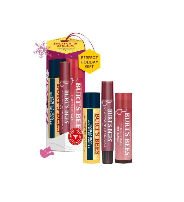 Burt's Bees Christmas Gifts, 4 Lip Balm Stocking Stuffers Products, Assorted Mix Set