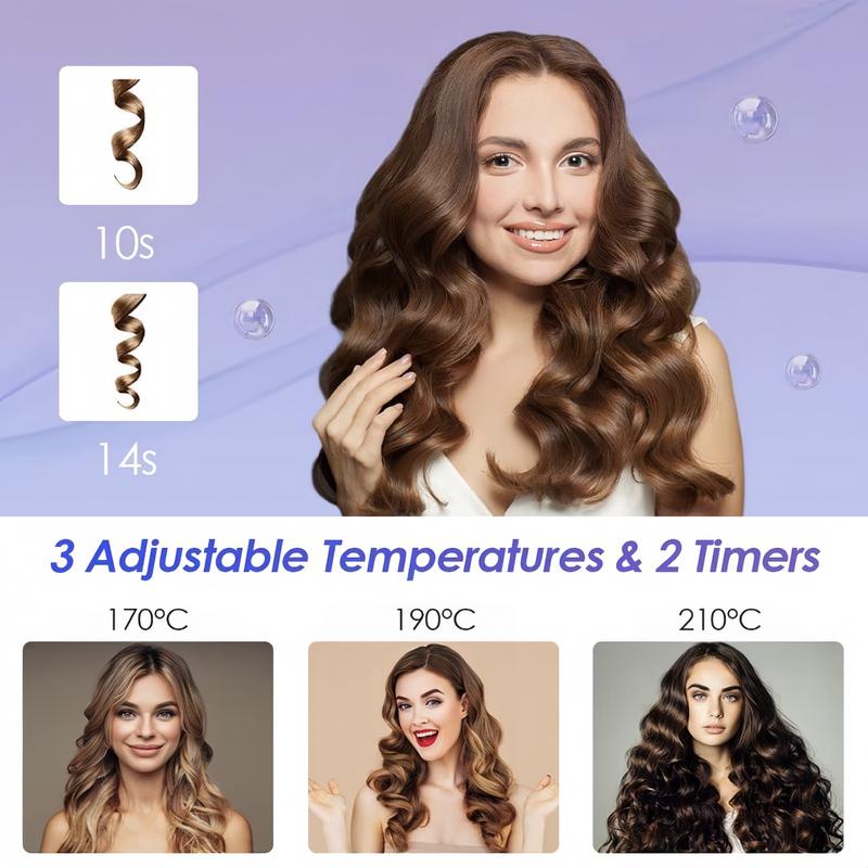 ROVY Wave Curling Iron,Crimper Curling Iron,Women's Wave Curling Iron,Curling Iron That Heat Up Quickly,Can Be carried During Travels And at school,Easy and Comfortable Styling Tools