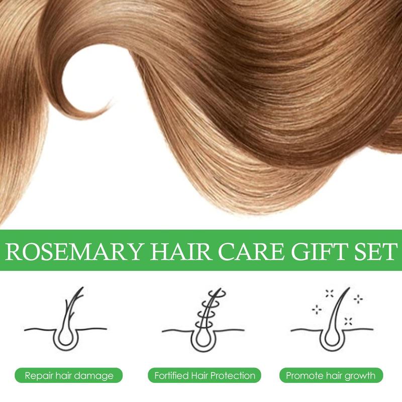 Rosemary Hair Care Set, 1 Box Hair Care Ball & Spray & Essential Oil, Moisturizing & Nourishing Hair Care Product for Women & Men