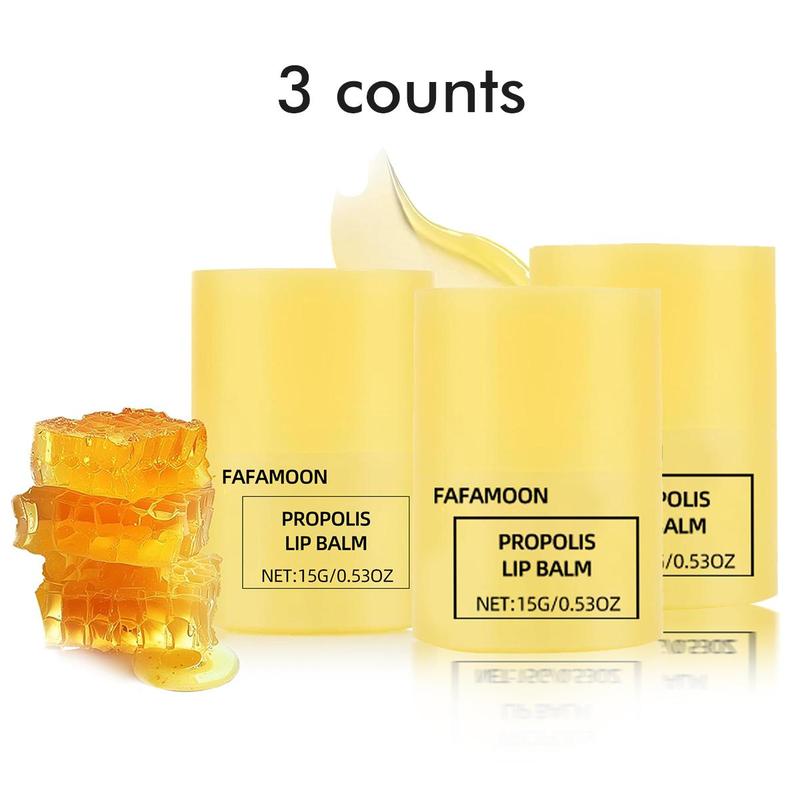 Honey Moisturizing Lip Balm, 3 Counts set Deep Hydrating Lip Stick, Glossy Lip Glaze Stick, Plumping Lip Oil Lip Stick for Girls & Women