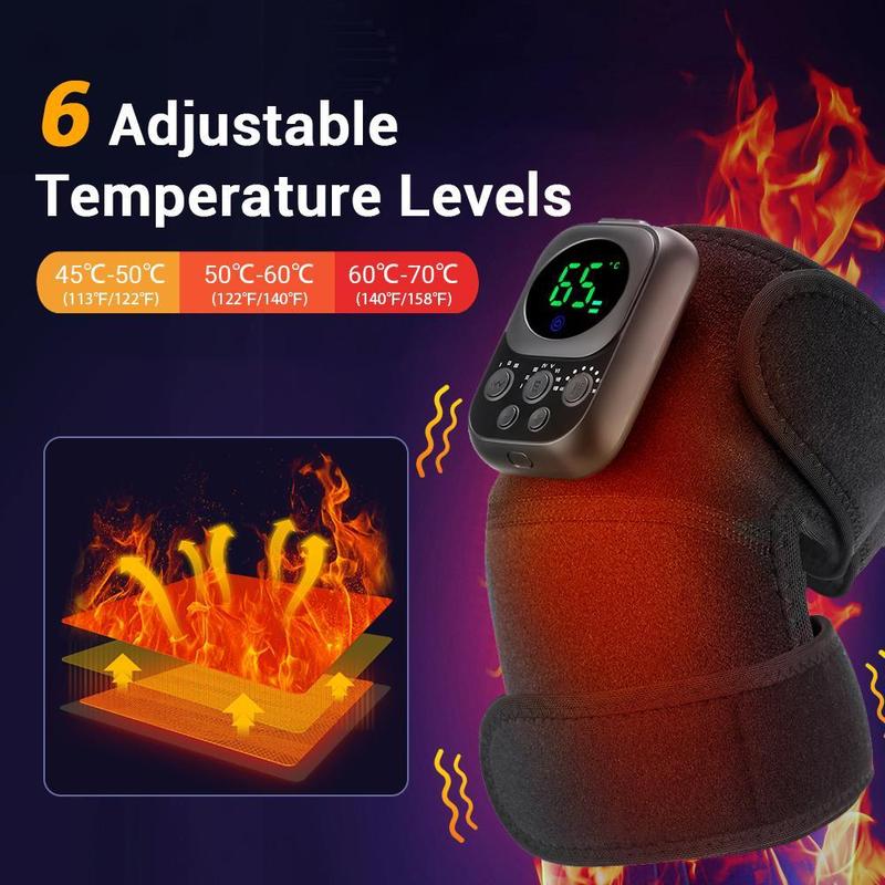 Wireless Detachable App Control Knee Massager, 1 Set 6-speed Heating & Vibration Knee Massage Tool, Personal Care Appliances for Home & Travel