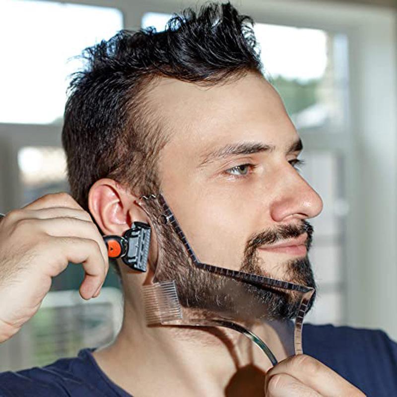 Creative Rotating Beard Styling Comb, 1 Count Sideburns & Beard Trimmer Contouring Tool for Men, Professional Beard Trimming Aid Accessories