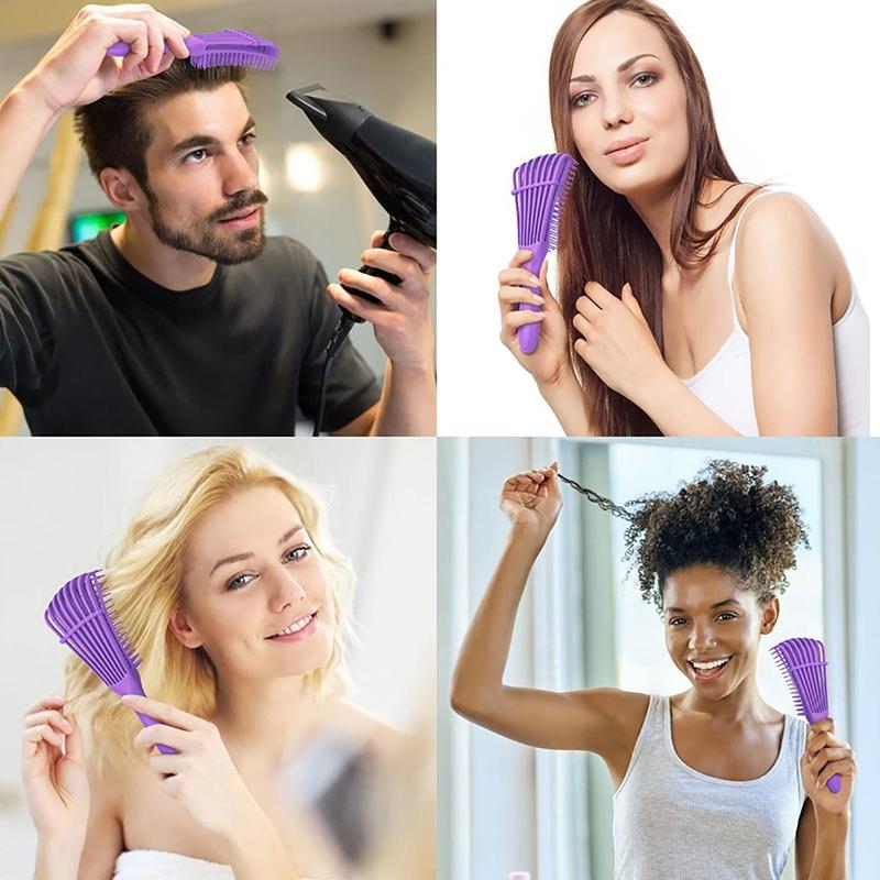 Detangling Brush, Hair Detangling Brush, Curved & Hollow Design Massage Comb, Scalp Massage Tools for Kids & Adults, Christmas Gift