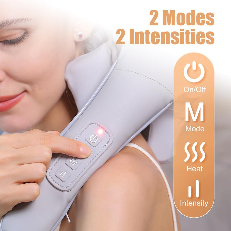 neck and shoulder massage shawl massagers for Neck and Back with Heat - Deep Tissue 6D Kneading Pillow, Electric Shiatsu Shoulder Massage, Foot, Legs,Body - Relieve Muscle Pain - Office, Home & Car,Mothers day gift,Mother's day