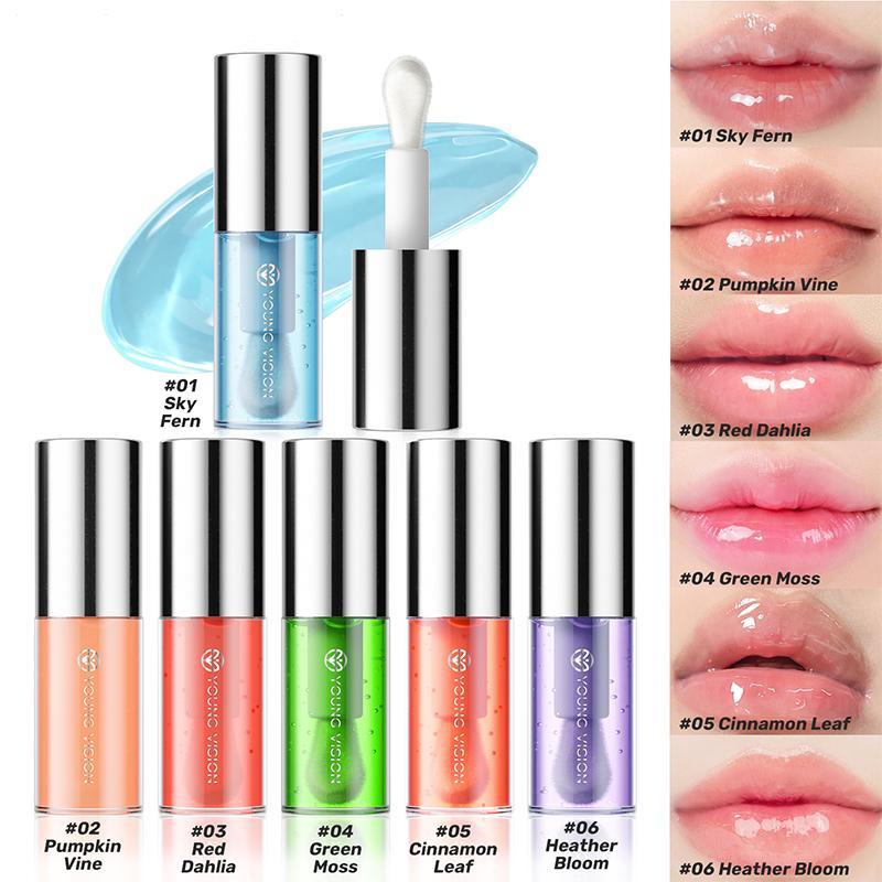 Moisturizing Lip Oil, 6 Counts set Hydrating Lip Serum, Plumping Lip Care Product for Women & Girls, Lip Plumper, Lip Moisturizer