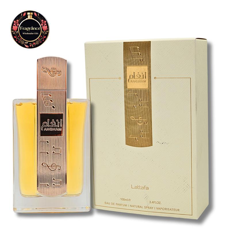 Lattafa Perfumes Angham Eau de Parfum Spray 3.4FL.OZ - Oriental Vanilla Fragrance for Women and Men Scented Scent Aroma Cologne Cosmetic lattafa angham