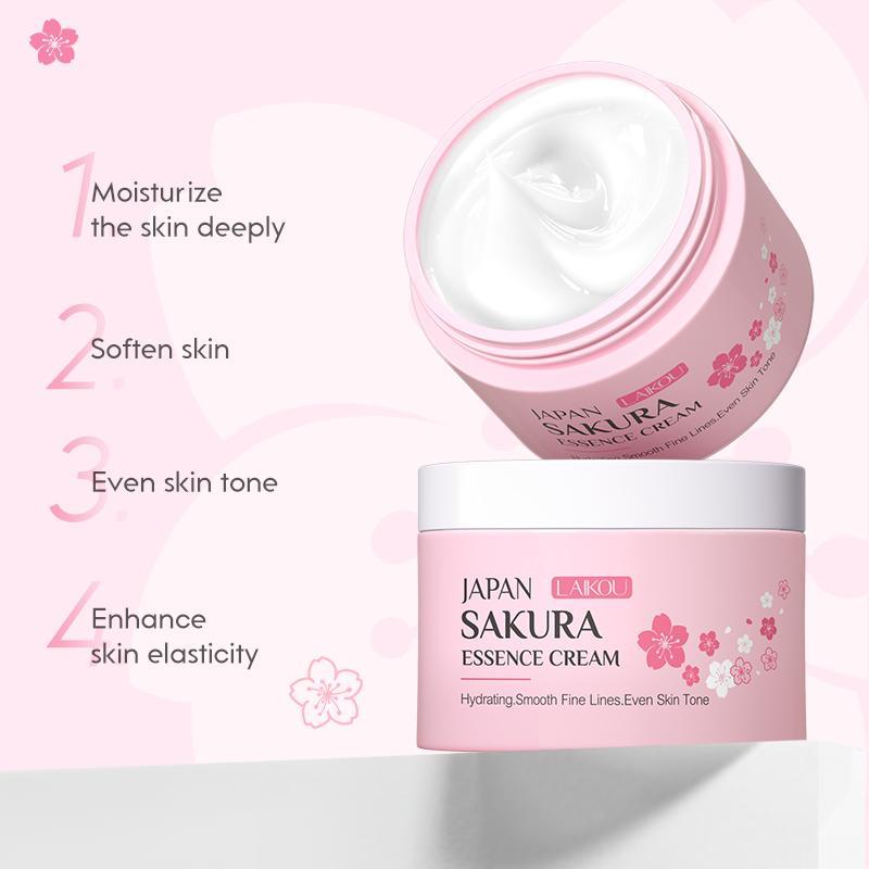 Hydrating Moisture Sakura Essence Cream, Anti-oxidation Moisturizing Face Moisturizer for Lifting Skin, Hydrate Nourishing Skin Brightening Beauty Cream