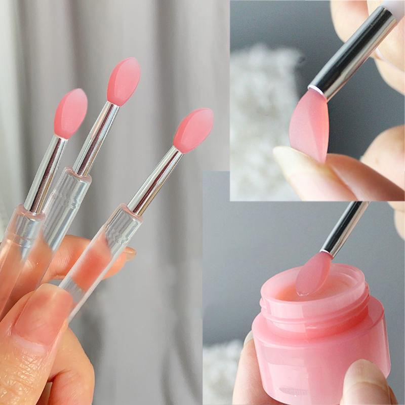 Silicone Lip Brush With Lid, 1 Count Lip Applicator With Cap, Lipstick Applicator Brush, Professional Makeup Tools For Women