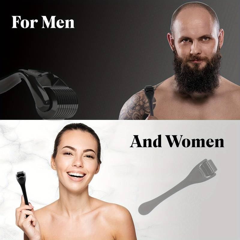 Derma Roller Microneedle Roller for Hair Beard Face Skin, Beard Dermal Roller Microneedling Roller for Women Men Tools Gift Skincare