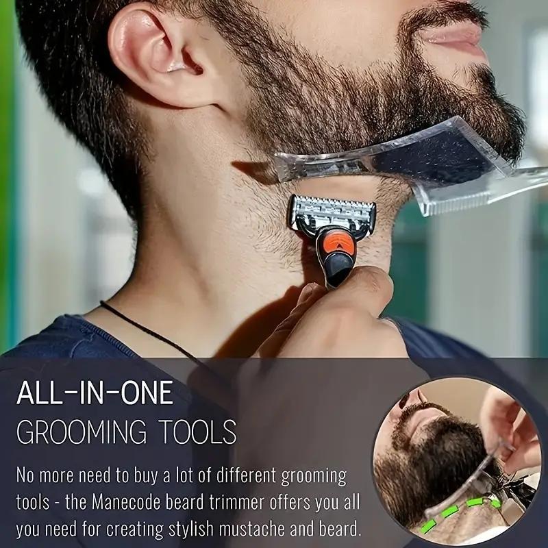 Creative Rotating Beard Styling Comb, 1 Count Sideburns & Beard Trimmer Contouring Tool for Men, Professional Beard Trimming Aid Accessories