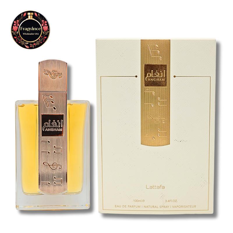 Lattafa Perfumes Angham Eau de Parfum Spray 3.4FL.OZ - Oriental Vanilla Fragrance for Women and Men Scented Scent Aroma Cologne Cosmetic lattafa angham