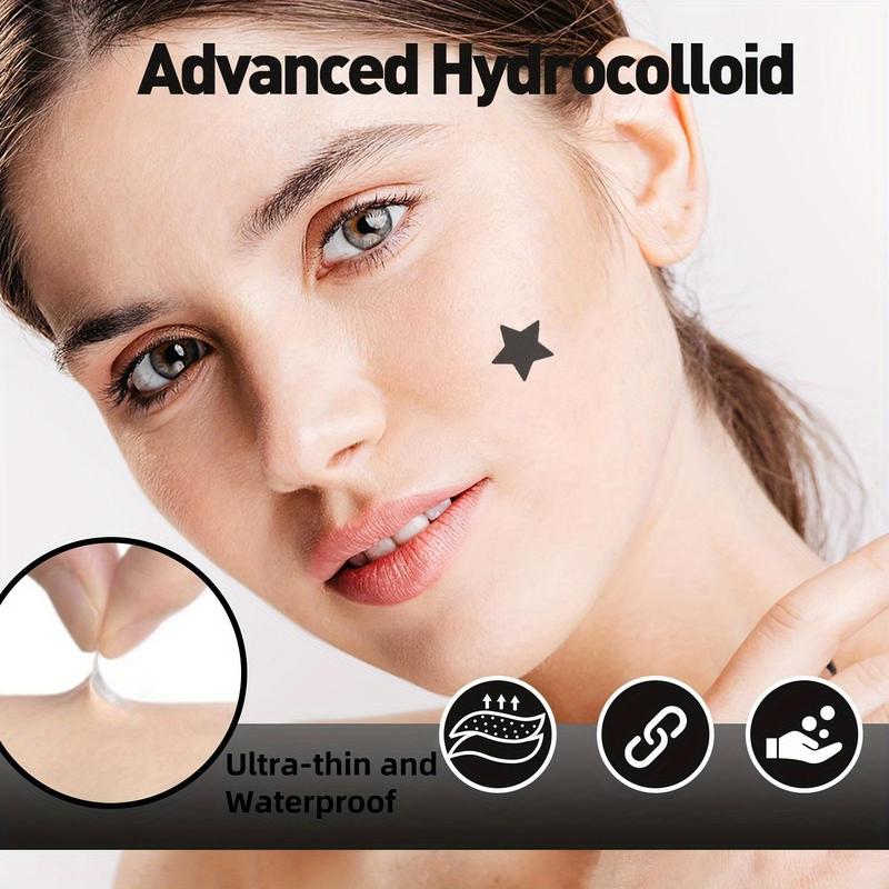 Star & Round Shaped Acne Patches, 1 Box Hydrocolloid Acne Cover Patches, Skin Care Patches for Women & Men All Skin Types, Christmas, Christmas Gift