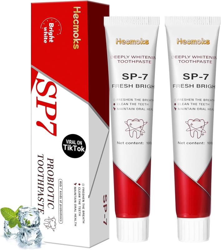 Hecmoks Sp-7 Probiotic Toothpaste,Upgrade Your Smile with SP-7 PROBIOTIC WHITENING Toothpaste: Outperforming SP-4 & SP-6