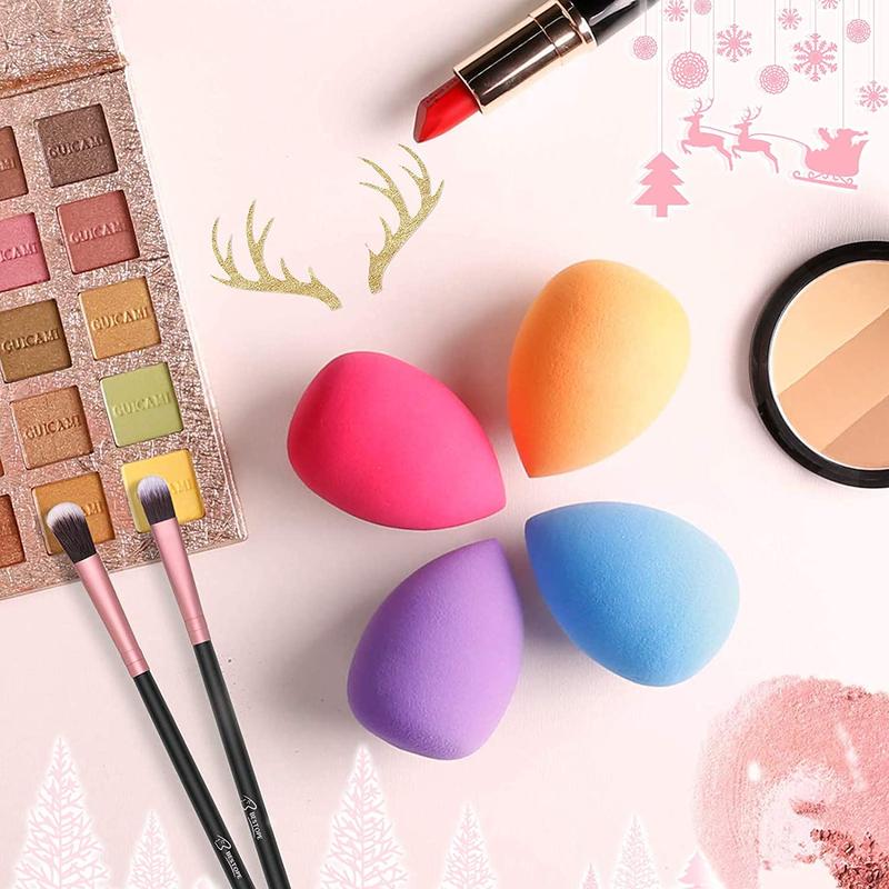 BESTOPE Makeup Brushes 16PCs Makeup Brushes Set with 4PCs Beauty Blender Sponge and 1 Brush Cleaner Premium Synthetic Foundation Brushes Blending Face Powder Eye Shadows Make Up Brushes Tool… Kit Face Brush