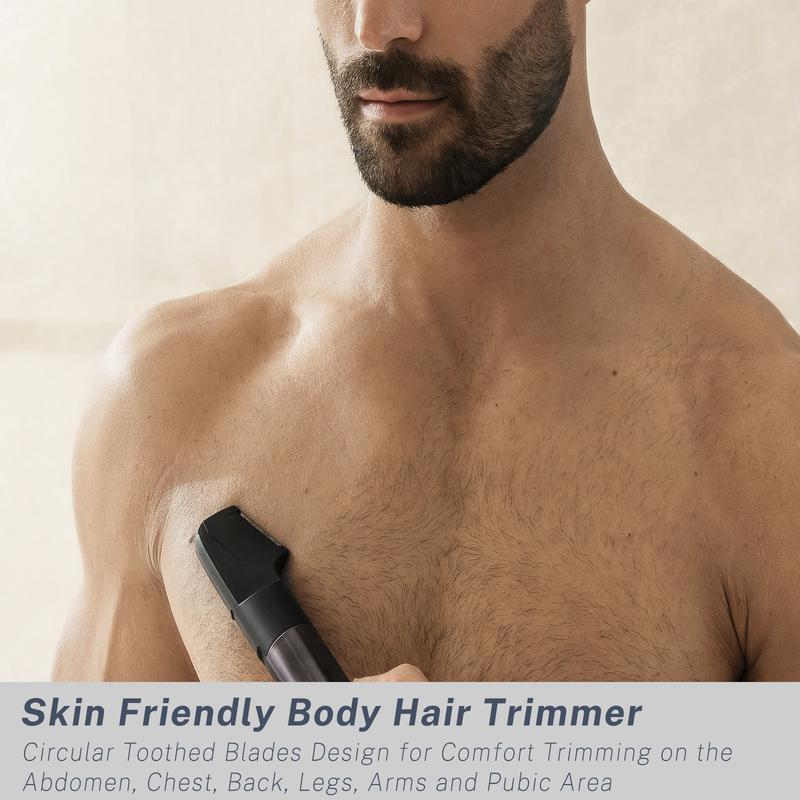 Adjustable Beard Trimmer for Men - 5-in-1 Electric Foil Shavers Hair Clippers Set - Smooth Body Nose Ear Hair Trimmer USB-C Recharge Dock