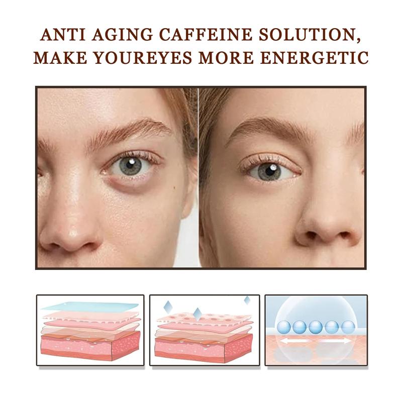 Caffeine Eye Serum, Lifting and Firming Eye Care Product for Dark Circles, Puffiness, Under Eye Bags, Moisturizing Eye Serum for Women and Men chemical exfoliant beauty mask eye cream eye tightener Caffeine EGCG Comfort Skin Care